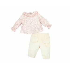 NEW FINA EJERIQUE girl's corduroy pant set in pink floral